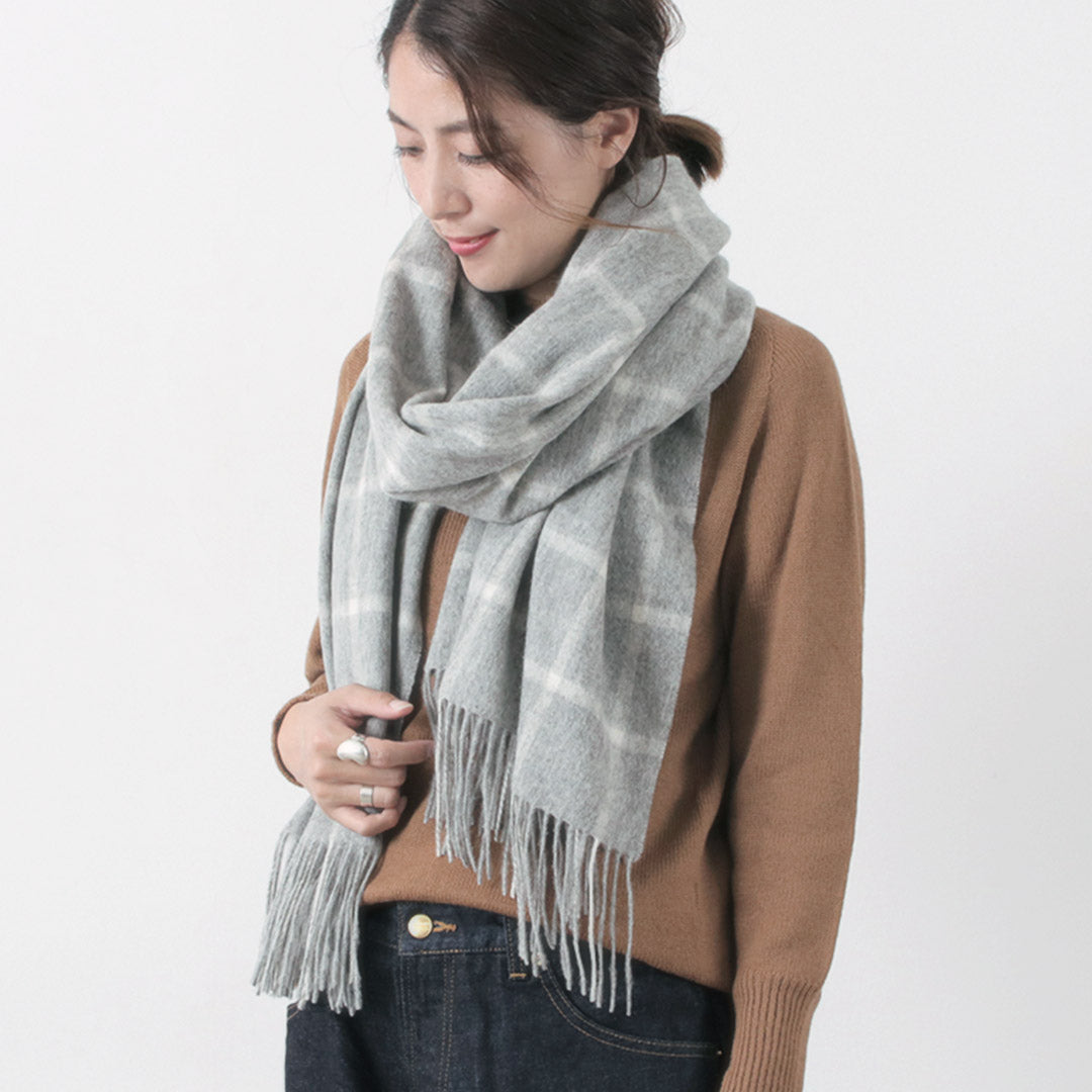 TWEED MILL(ツイードミル) 71×210 ラムウール ニーラグ チェック