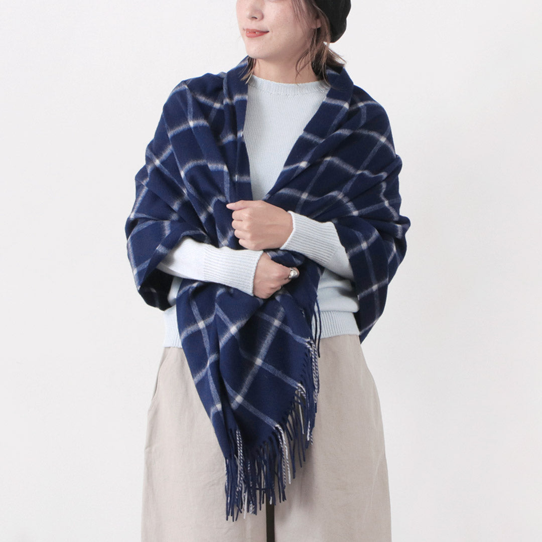 TWEED MILL(ツイードミル) 71×210 ラムウール ニーラグ チェック