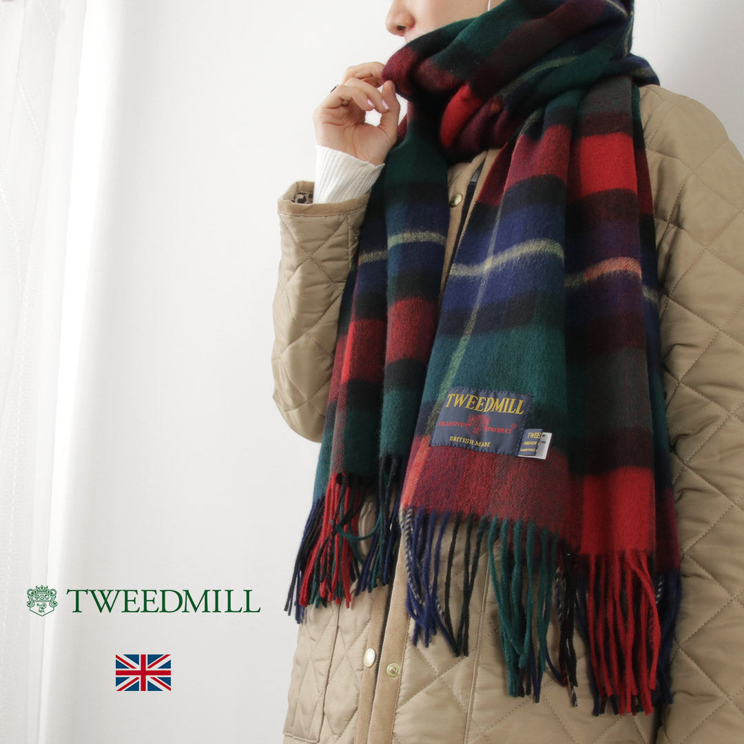TWEED MILL(ツイードミル) 71×210 ラムウール ニーラグ チェック