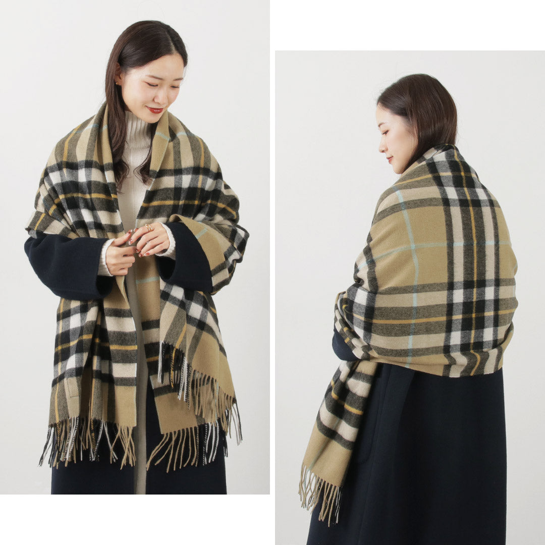 TWEED MILL(ツイードミル) 71×210 ラムウール ニーラグ チェック