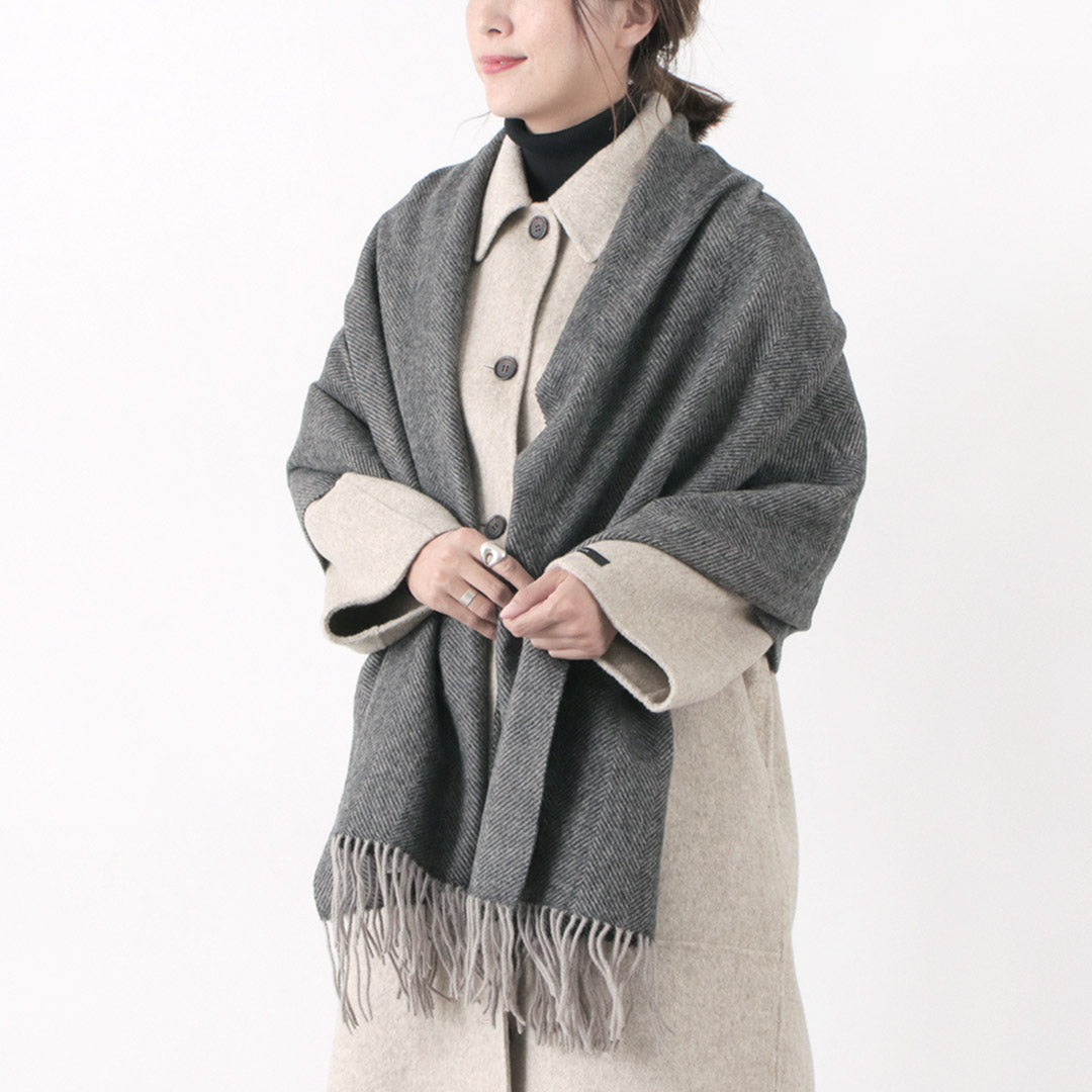 TWEED MILL(ツイードミル) ラムウール ニーラグ ヘリンボーン