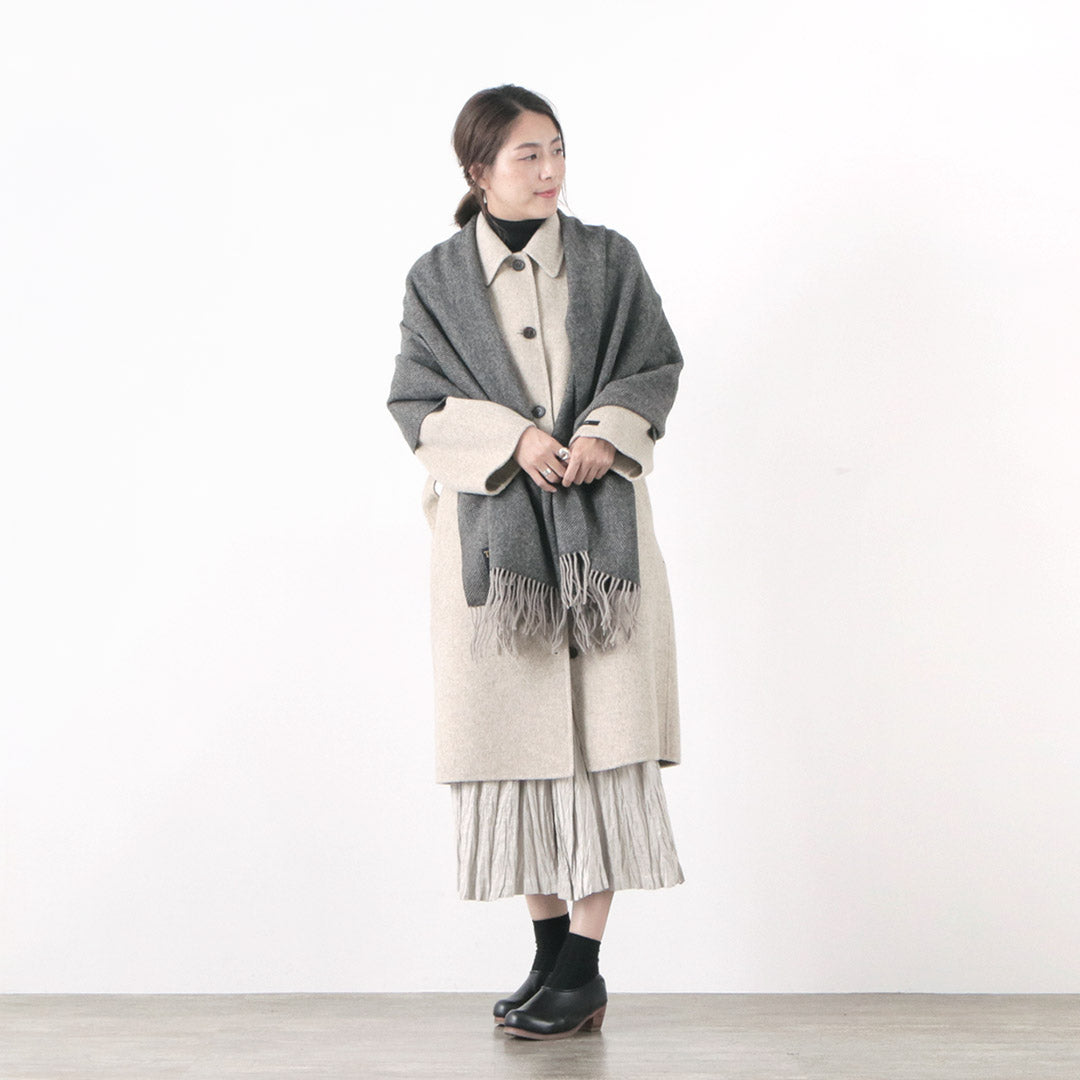 TWEED MILL(ツイードミル) ラムウール ニーラグ ヘリンボーン