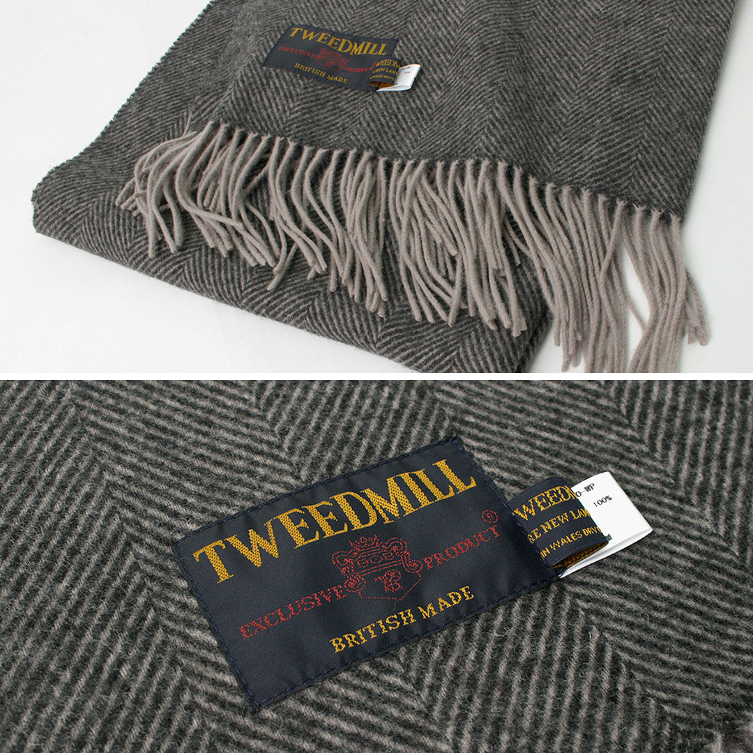 TWEED MILL(ツイードミル) ラムウール ニーラグ ヘリンボーン