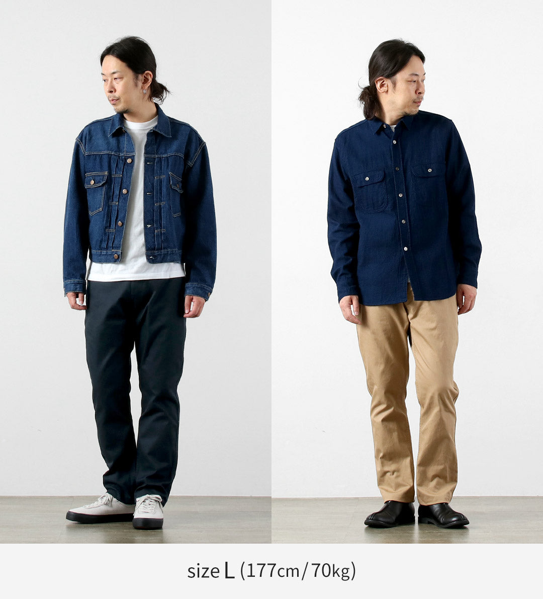 Blue refabric(ブルーリファブリック) 40/3ハイカウントツイル ワイドテーパード ヴィンテージ チノ 日本製