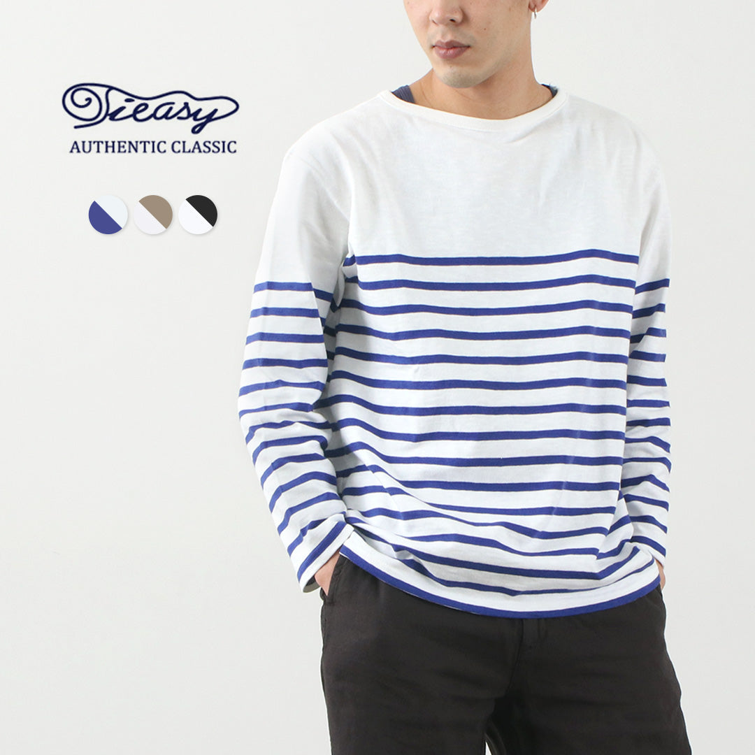 【30%OFF】TIEASY(ティージー) HDCS カタヌキ ボーダー バスクシャツ