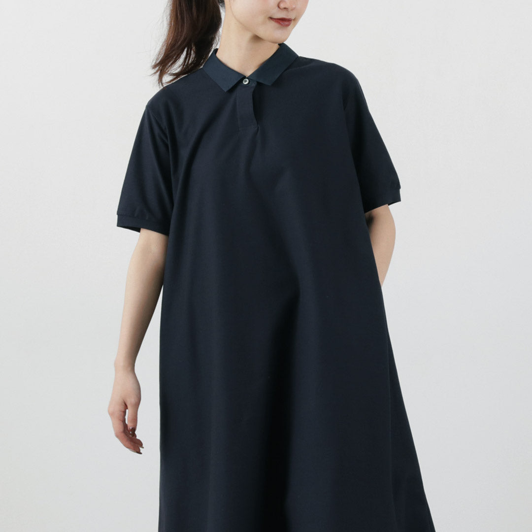 MIDIUMI(ミディウミ) ポロ フレア ワンピース