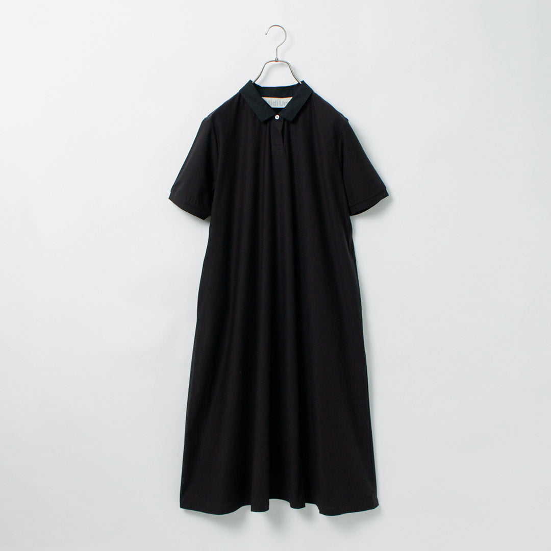 MIDIUMI(ミディウミ) ポロ フレア ワンピース