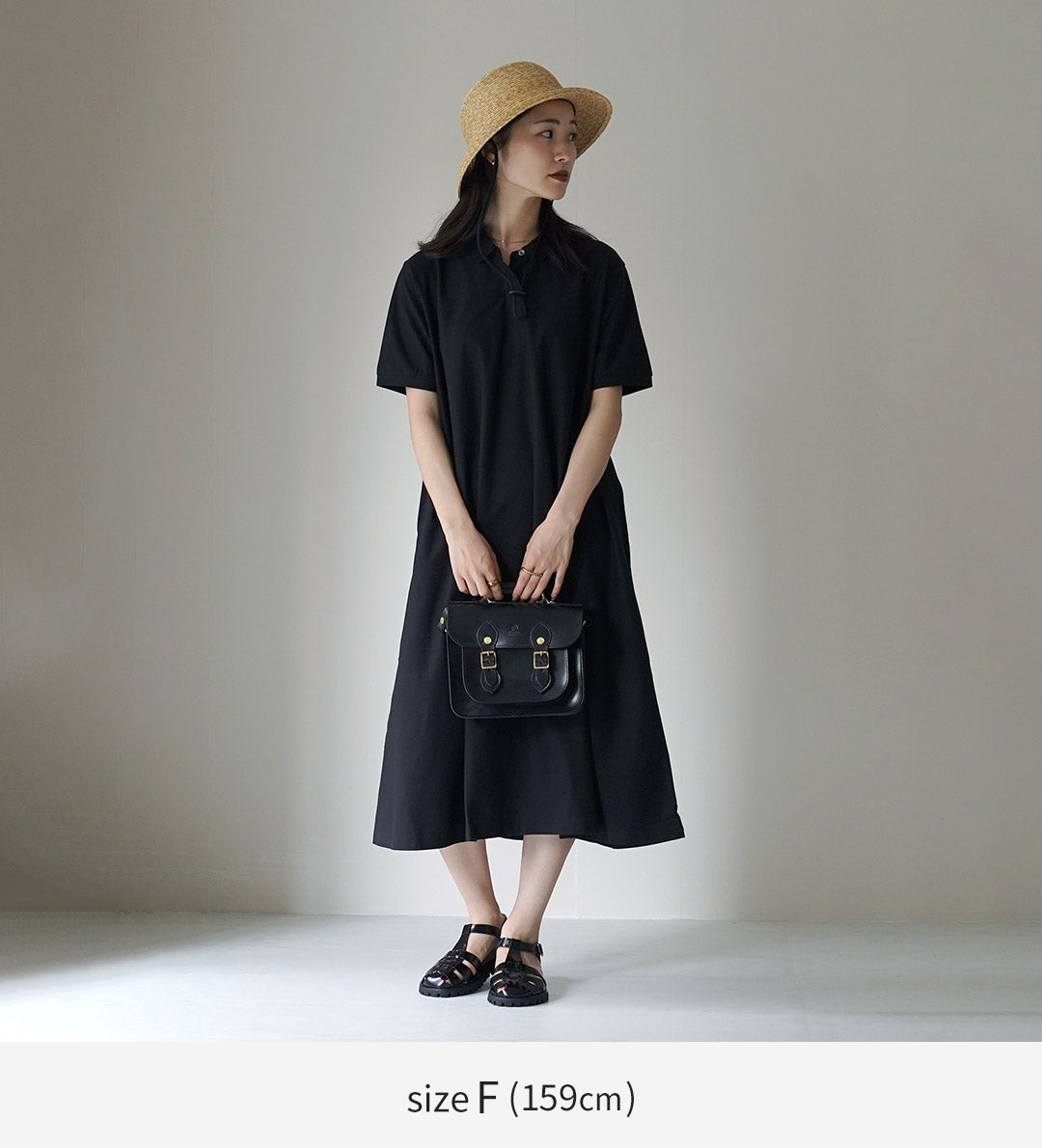 MIDIUMI(ミディウミ) ポロ フレア ワンピース