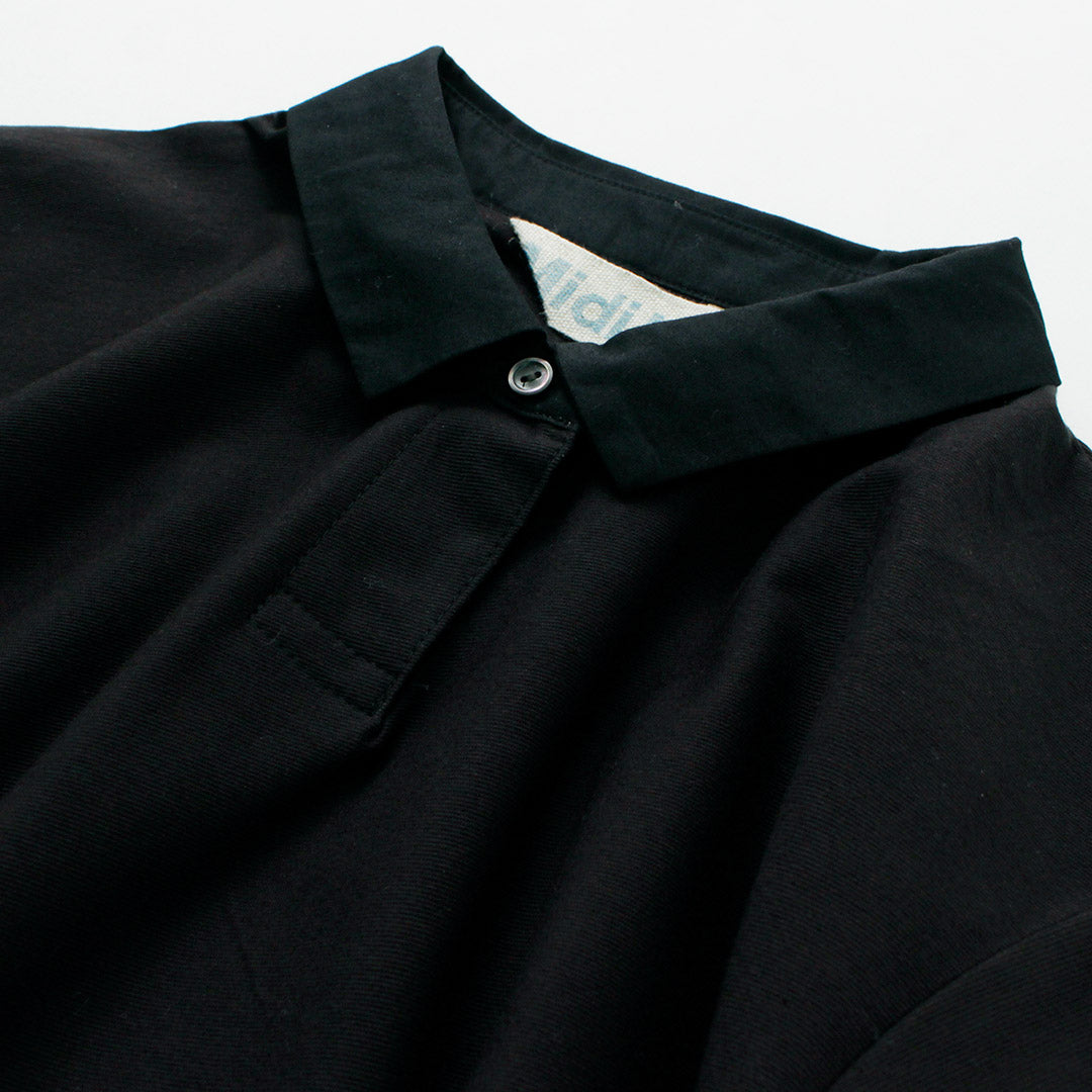 MIDIUMI(ミディウミ) ポロ フレア ワンピース