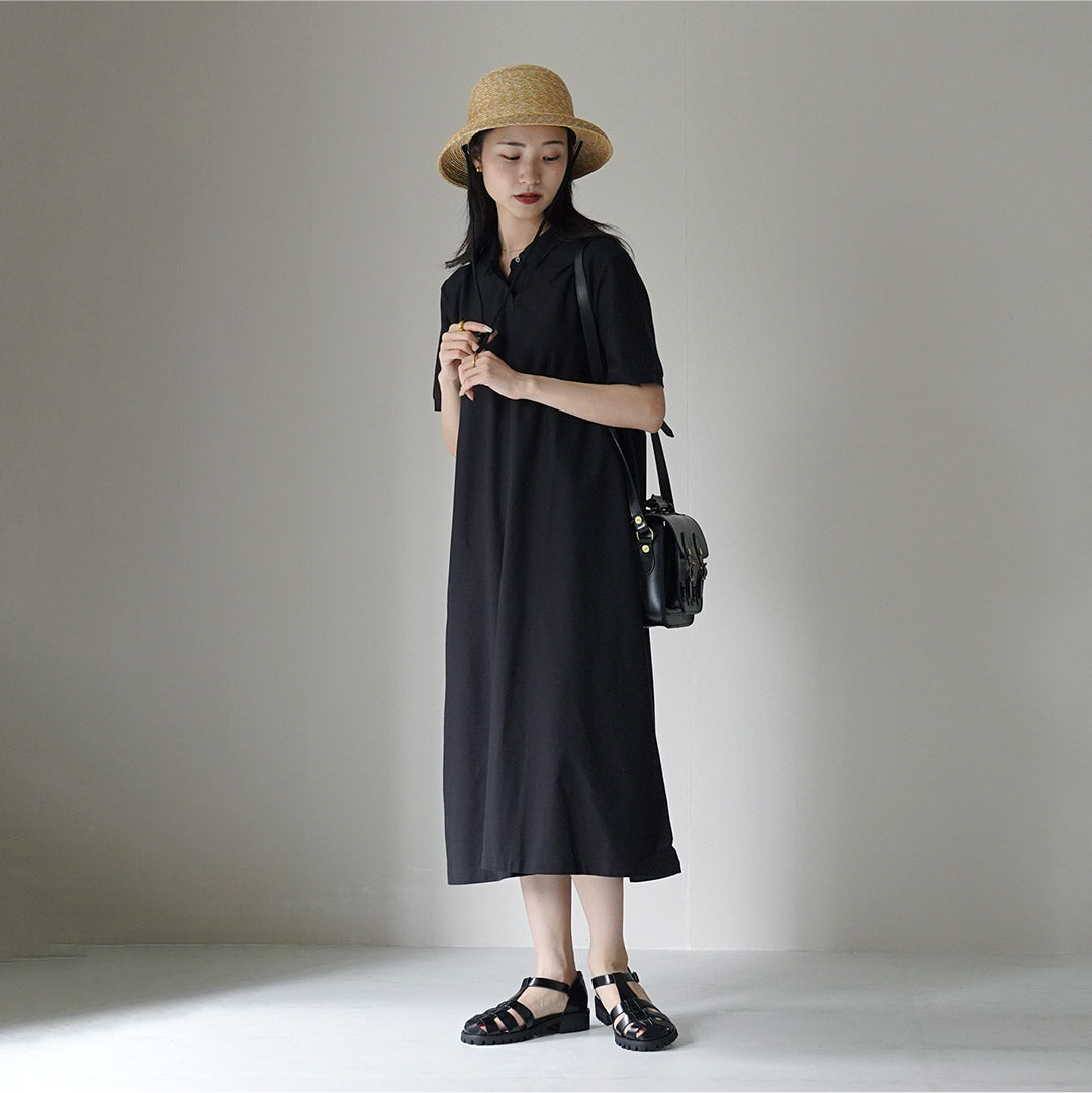 MIDIUMI(ミディウミ) ポロ フレア ワンピース