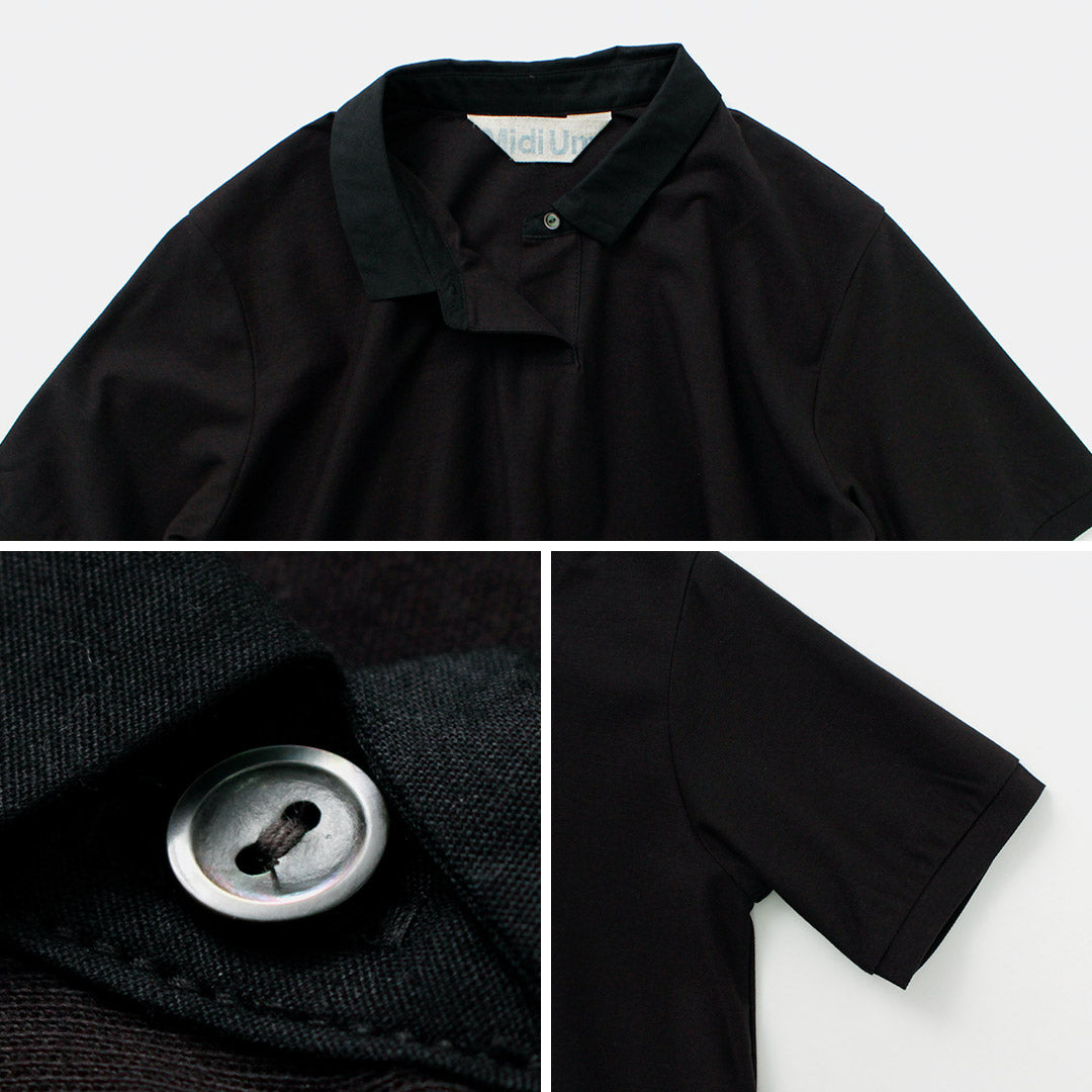 MIDIUMI(ミディウミ) ポロ フレア ワンピース