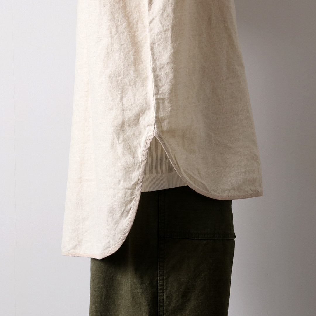 KEMA DESIGNS(ケマデザインズ) リネンコットンクロス ヘンリーネック Tシャツ