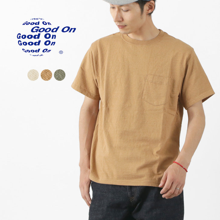 GOOD ON(グッドオン) オーガニックショートスリーブポケットTシャツ