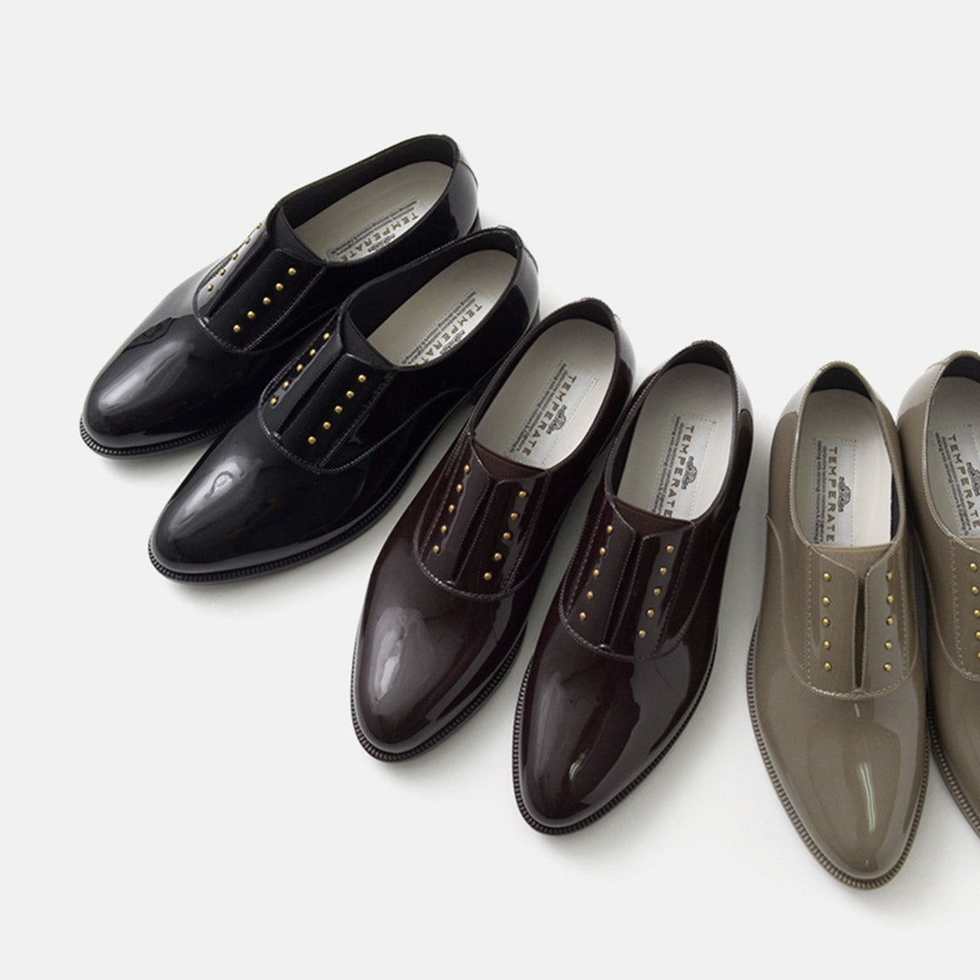 TEMPERATE(テンパレイト) レインシューズ スタッズ マニッシュシューズ OMBRE