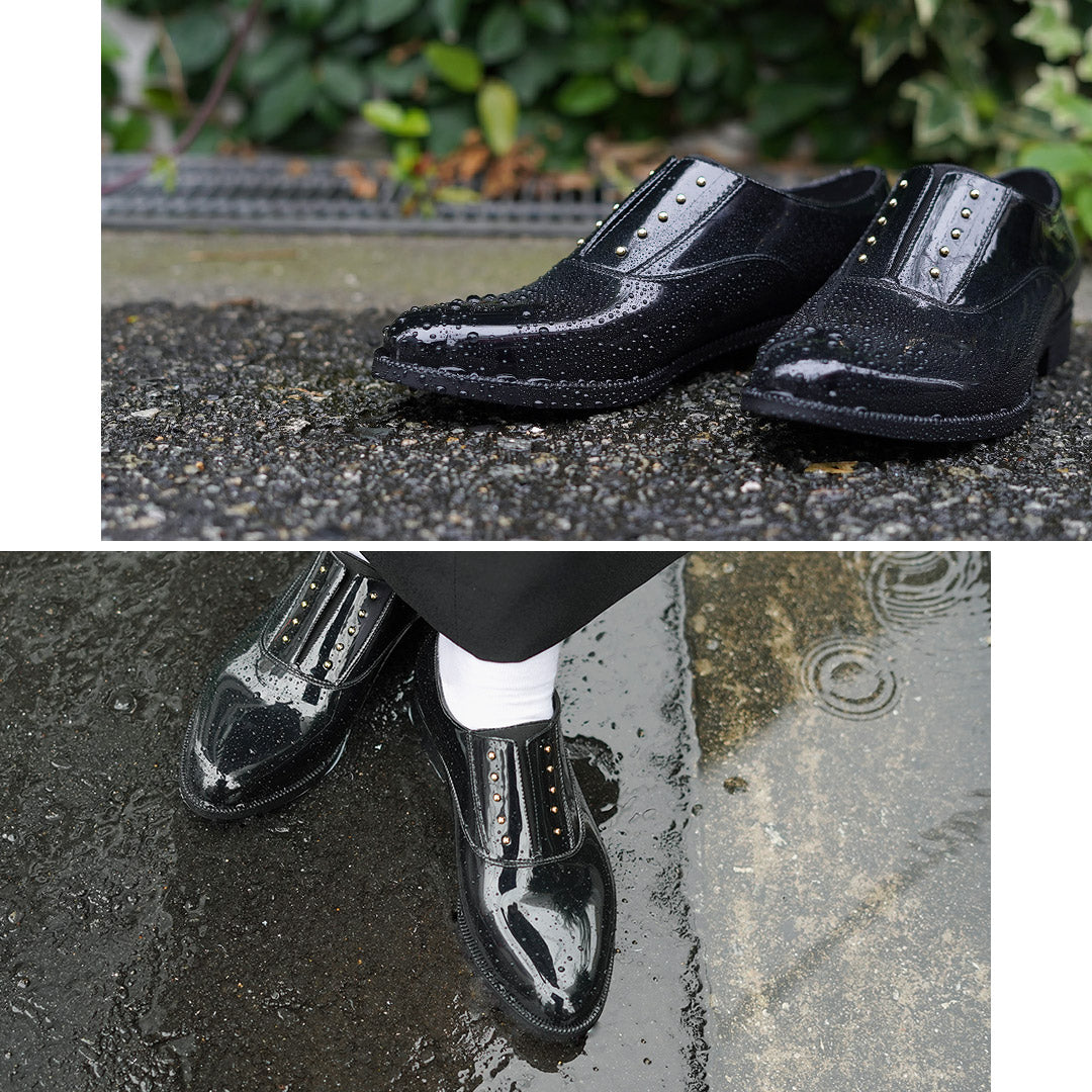 TEMPERATE(テンパレイト) レインシューズ スタッズ マニッシュシューズ OMBRE