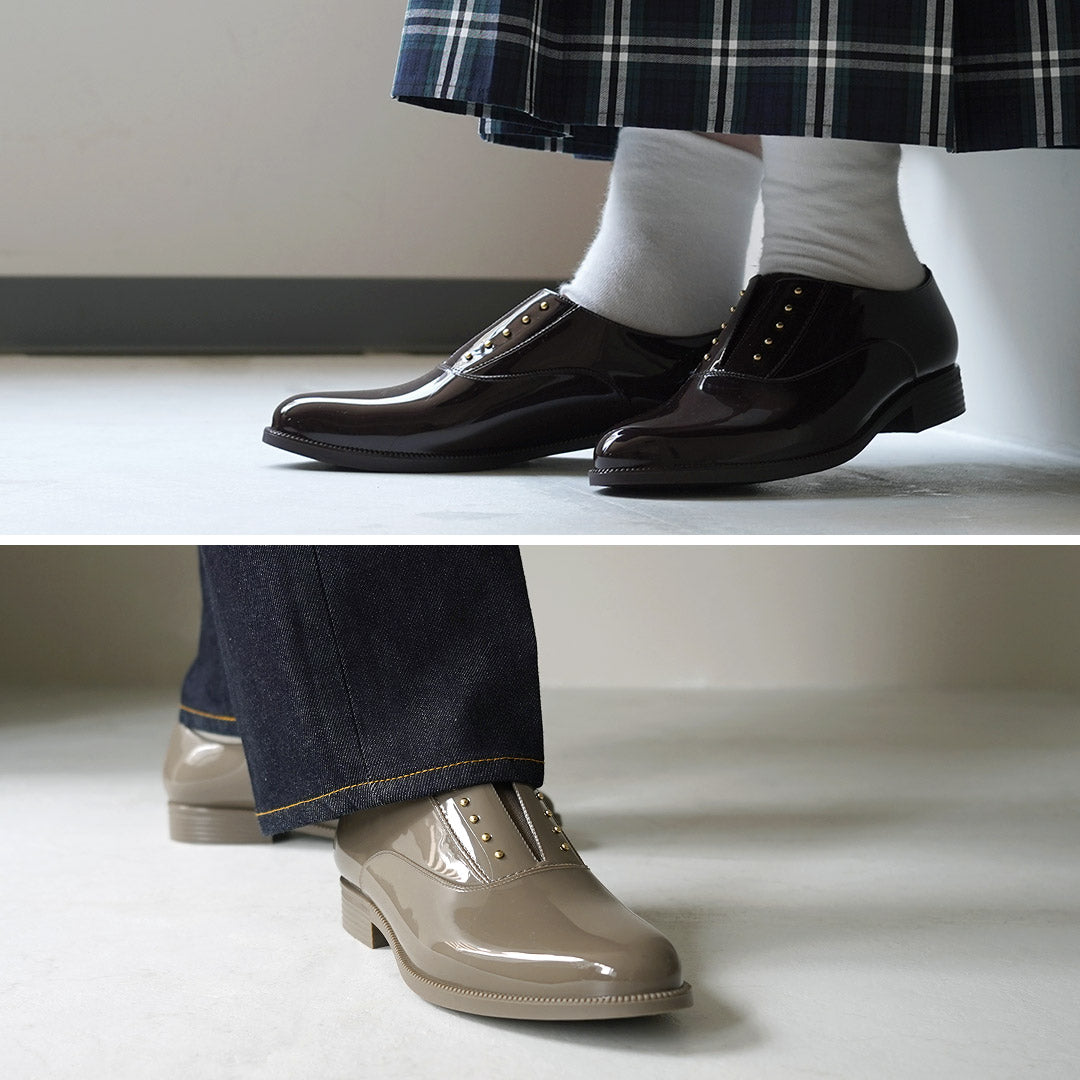 TEMPERATE(テンパレイト) レインシューズ スタッズ マニッシュシューズ OMBRE