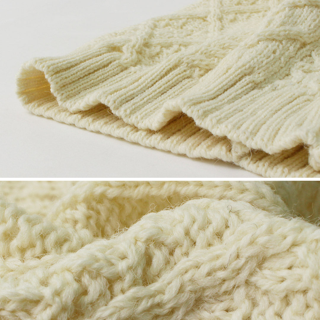 【30%OFF】OLD DERBY KNITWEAR(オールドダービーニットウェア) ケーブル タートル スリップオーバー