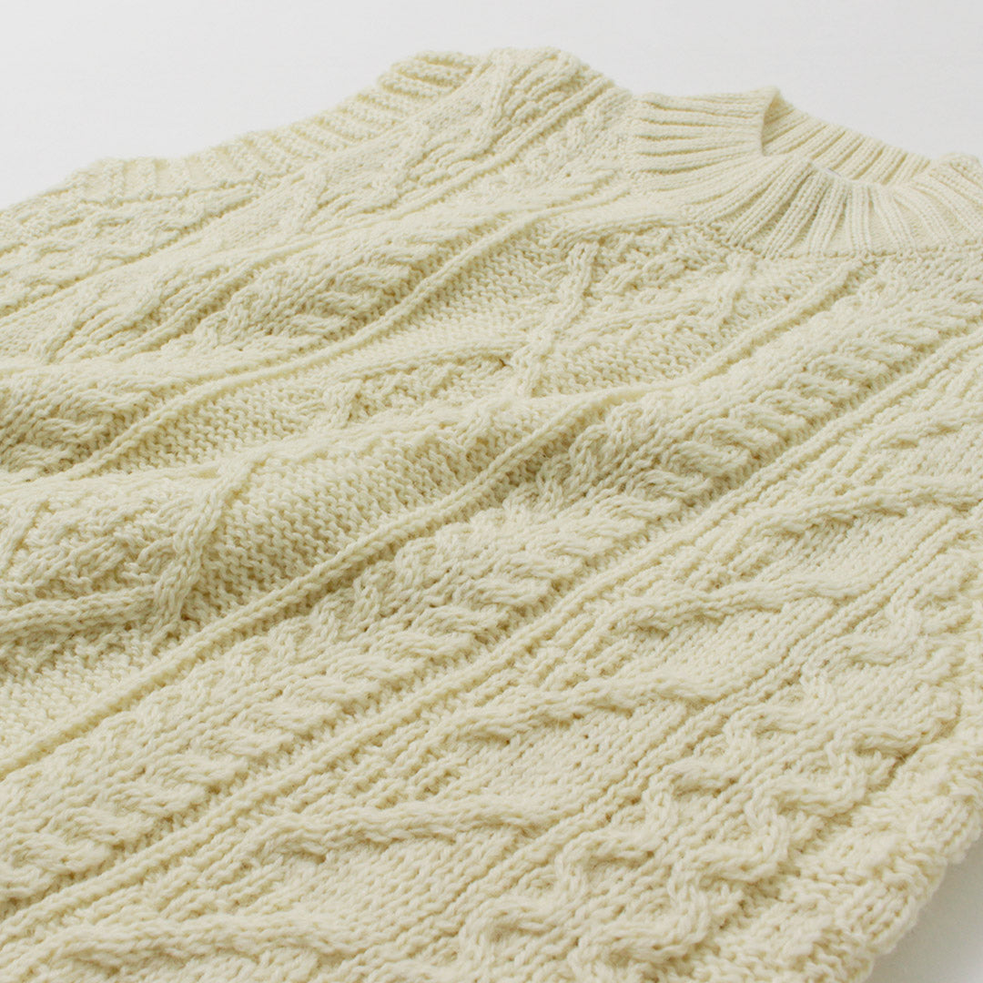 【30%OFF】OLD DERBY KNITWEAR(オールドダービーニットウェア) ケーブル タートル スリップオーバー