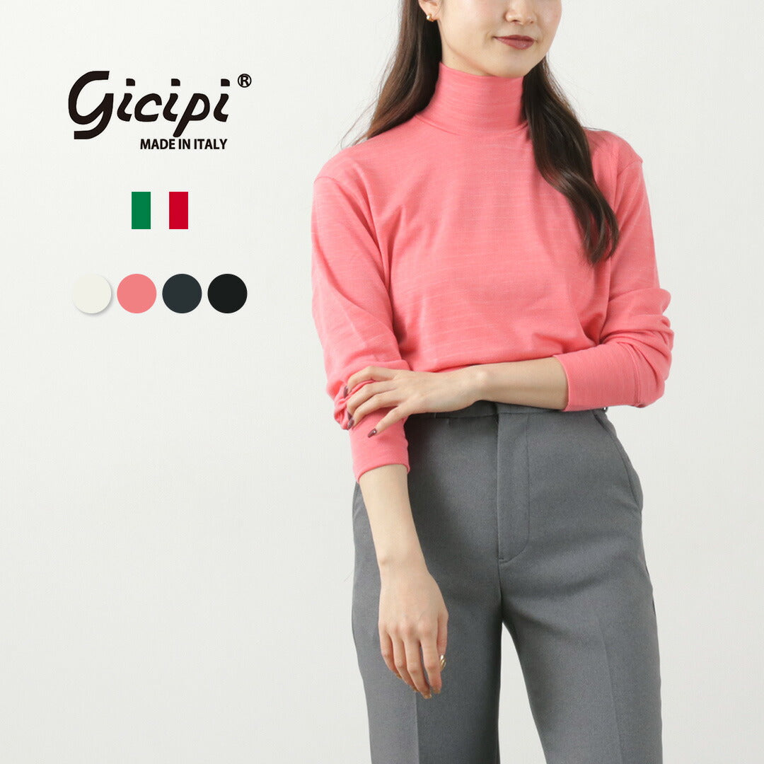 【50%OFF】GICIPI(ジチピ) カロータ タートルネック ウール&シルク混ニットソー