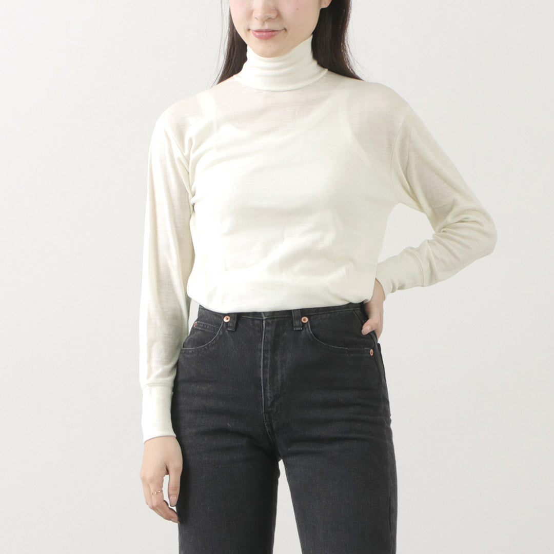【30%OFF】GICIPI(ジチピ) カロータ タートルネック ウール&シルク混ニットソー