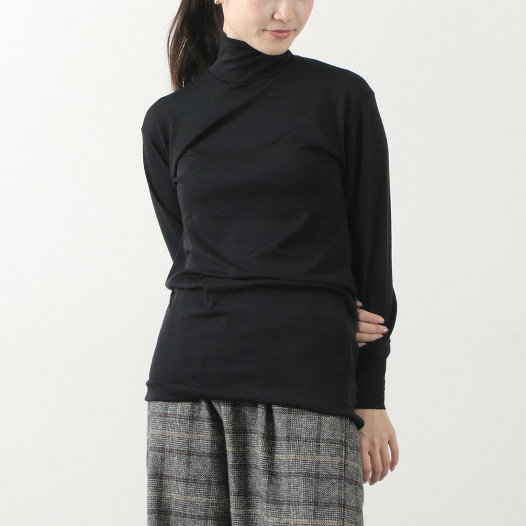 【30%OFF】GICIPI(ジチピ) カロータ タートルネック ウール&シルク混ニットソー