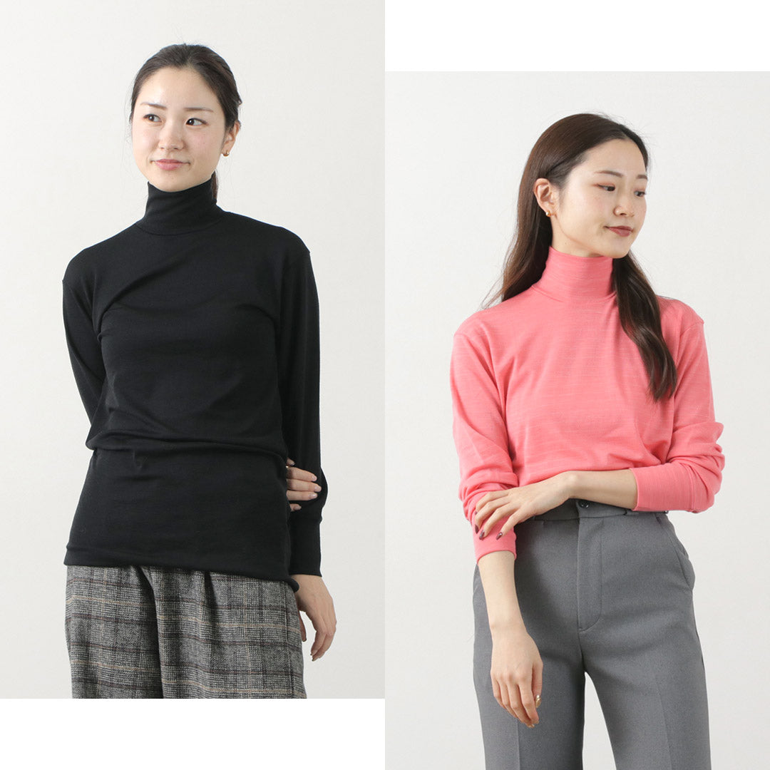 【30%OFF】GICIPI(ジチピ) カロータ タートルネック ウール&シルク混ニットソー