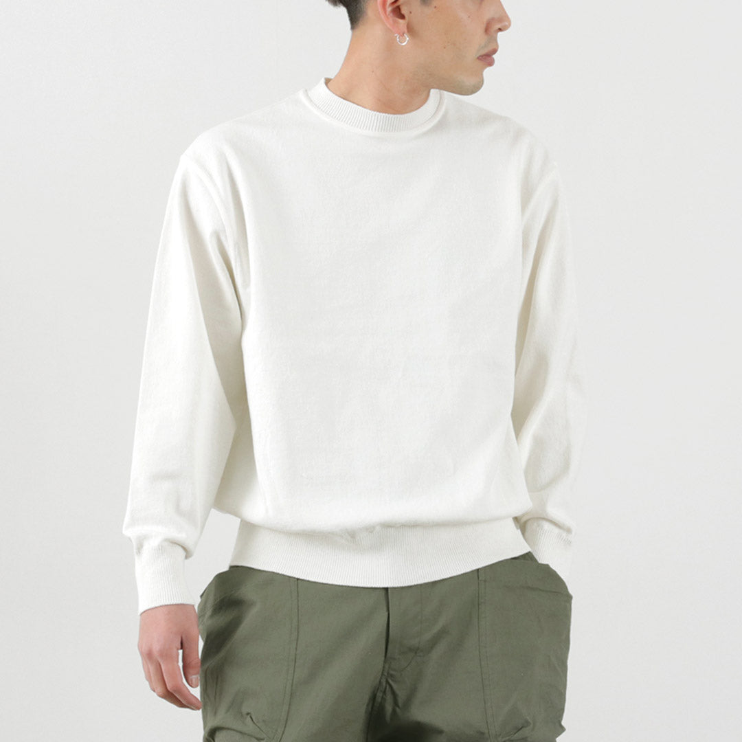【30%OFF】YONETOMI NEW BASIC(ヨネトミニューベーシック) カラー別注 ウェーブコットン ニットプルオーバー 2024年モデル