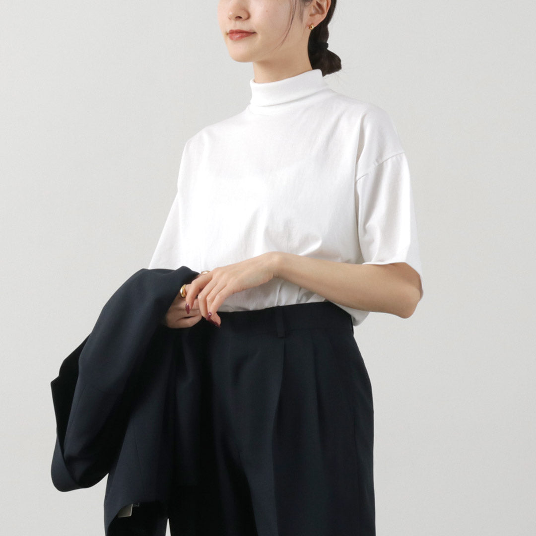 【30%OFF】GICIPI(ジチピ) ブロンゾ 5分袖ハイネック リラックスフィットTシャツ