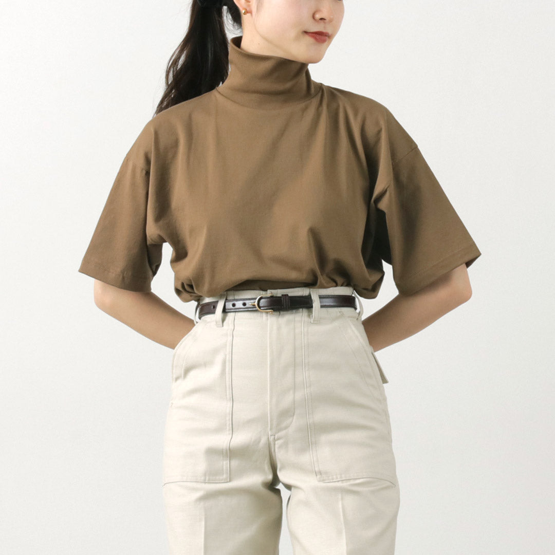 【30%OFF】GICIPI(ジチピ) ブロンゾ 5分袖ハイネック リラックスフィットTシャツ