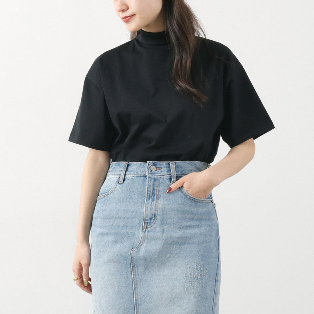 【30%OFF】GICIPI(ジチピ) ブロンゾ 5分袖ハイネック リラックスフィットTシャツ