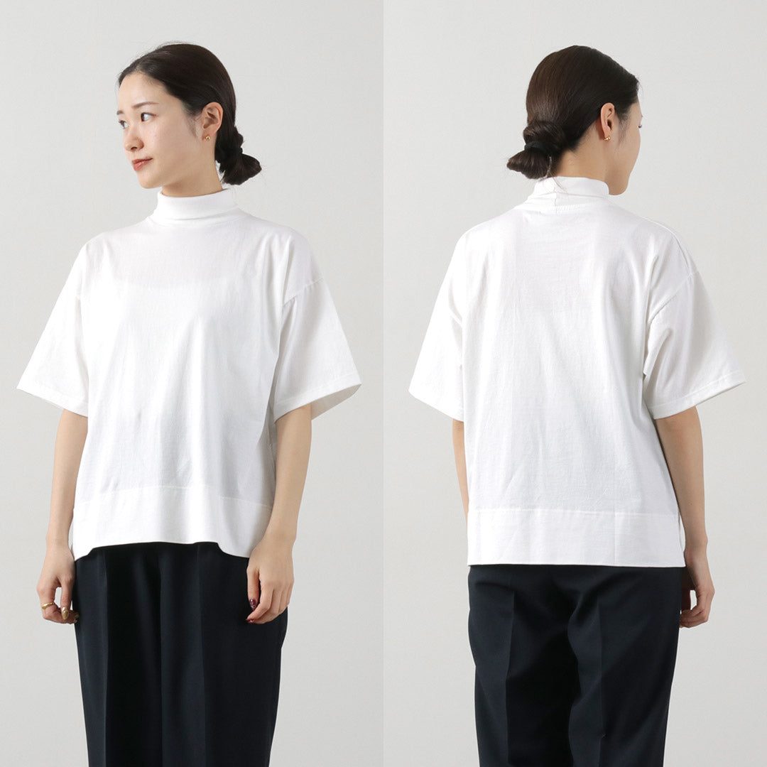 【30%OFF】GICIPI(ジチピ) ブロンゾ 5分袖ハイネック リラックスフィットTシャツ