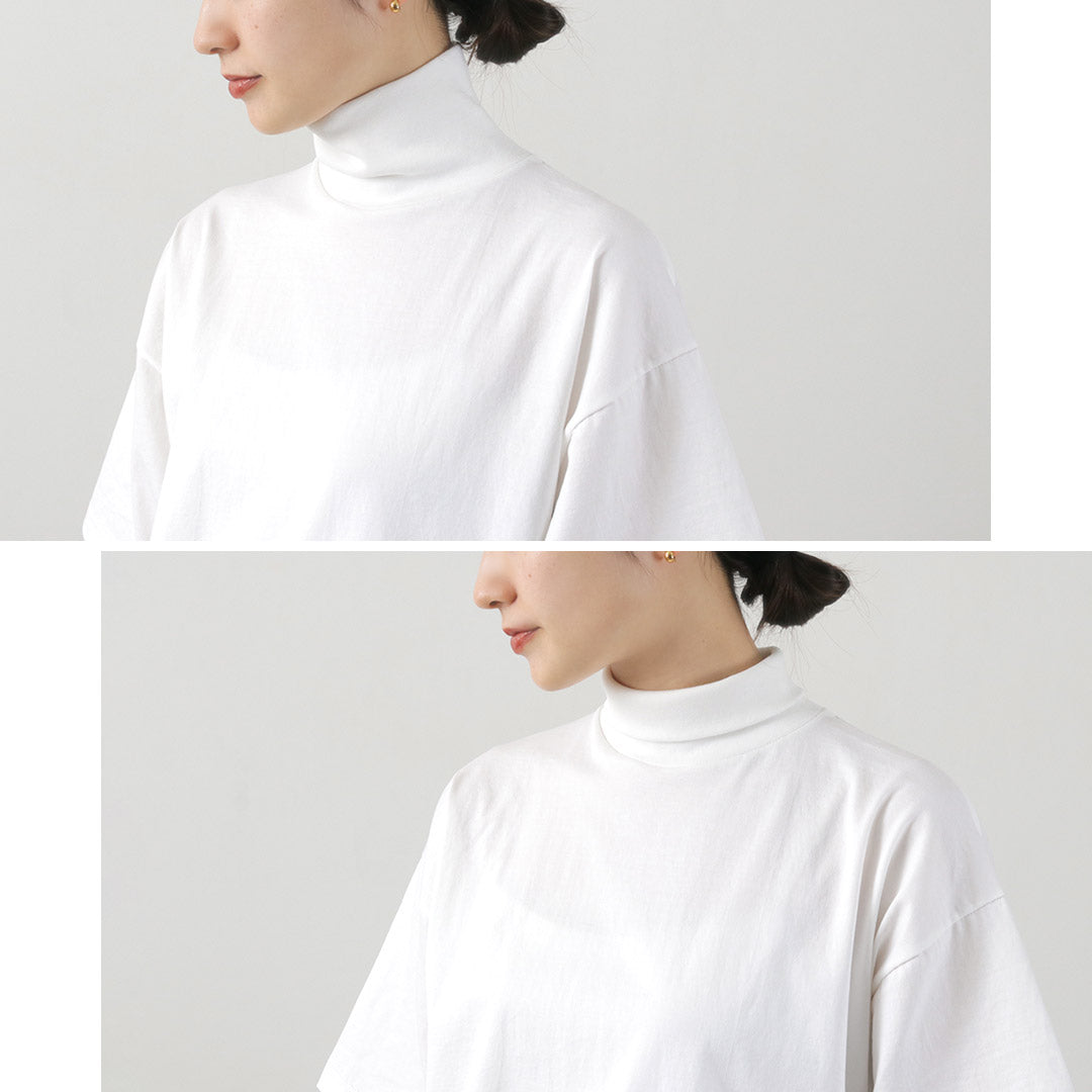 【30%OFF】GICIPI(ジチピ) ブロンゾ 5分袖ハイネック リラックスフィットTシャツ