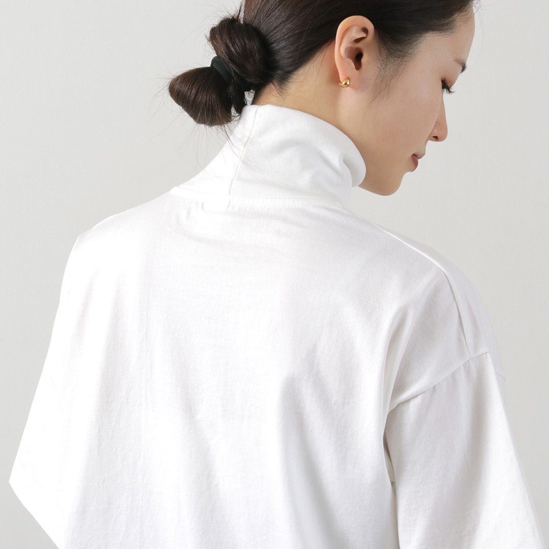 【30%OFF】GICIPI(ジチピ) ブロンゾ 5分袖ハイネック リラックスフィットTシャツ