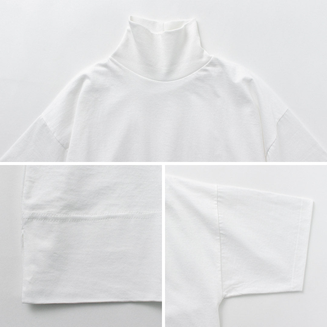 【30%OFF】GICIPI(ジチピ) ブロンゾ 5分袖ハイネック リラックスフィットTシャツ