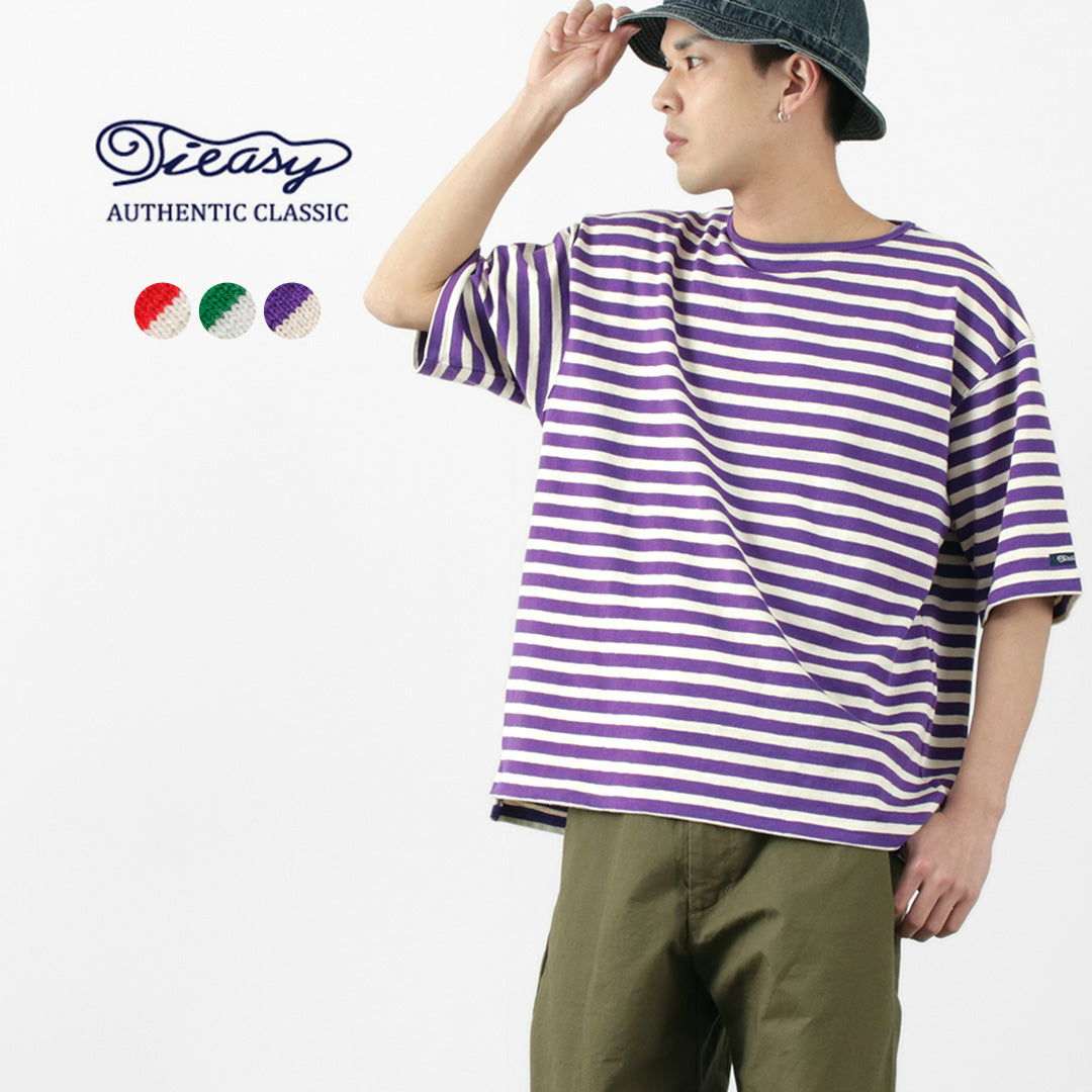 【30%OFF】TIEASY(ティージー) HDCS ビッグボーダー ボートネックTシャツ