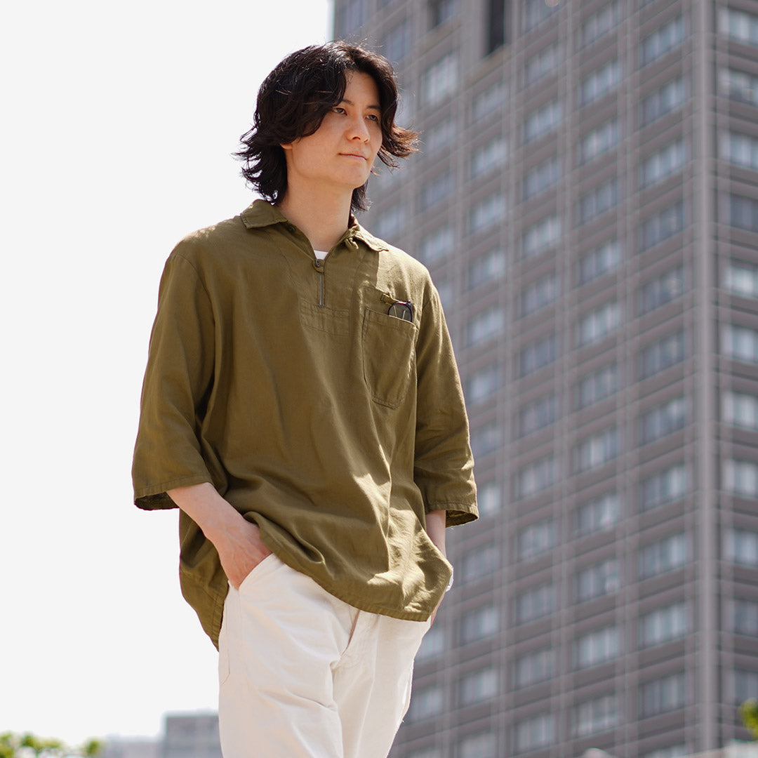 JAPAN BLUE JEANS(ジャパンブルージーンズ) CODE:SILVER ミリタリープルオーバーシャツ