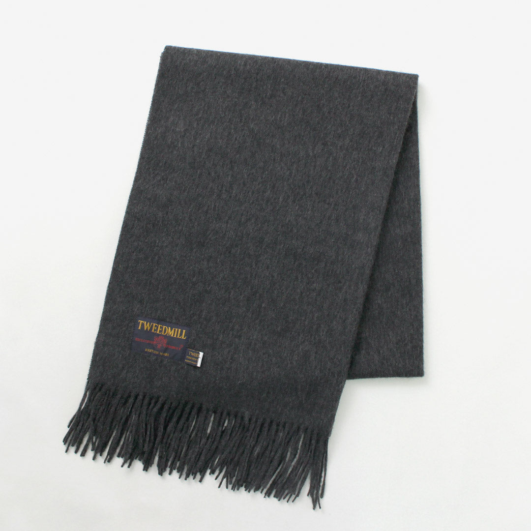 TWEED MILL(ツイードミル) 70×213 ラムウール ストール ソリッド