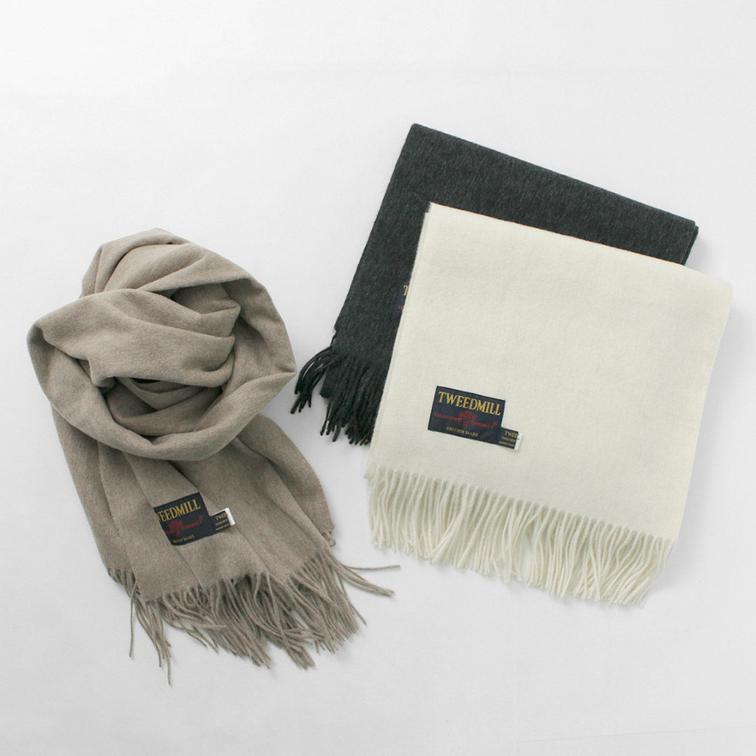TWEED MILL(ツイードミル) 70×213 ラムウール ストール ソリッド
