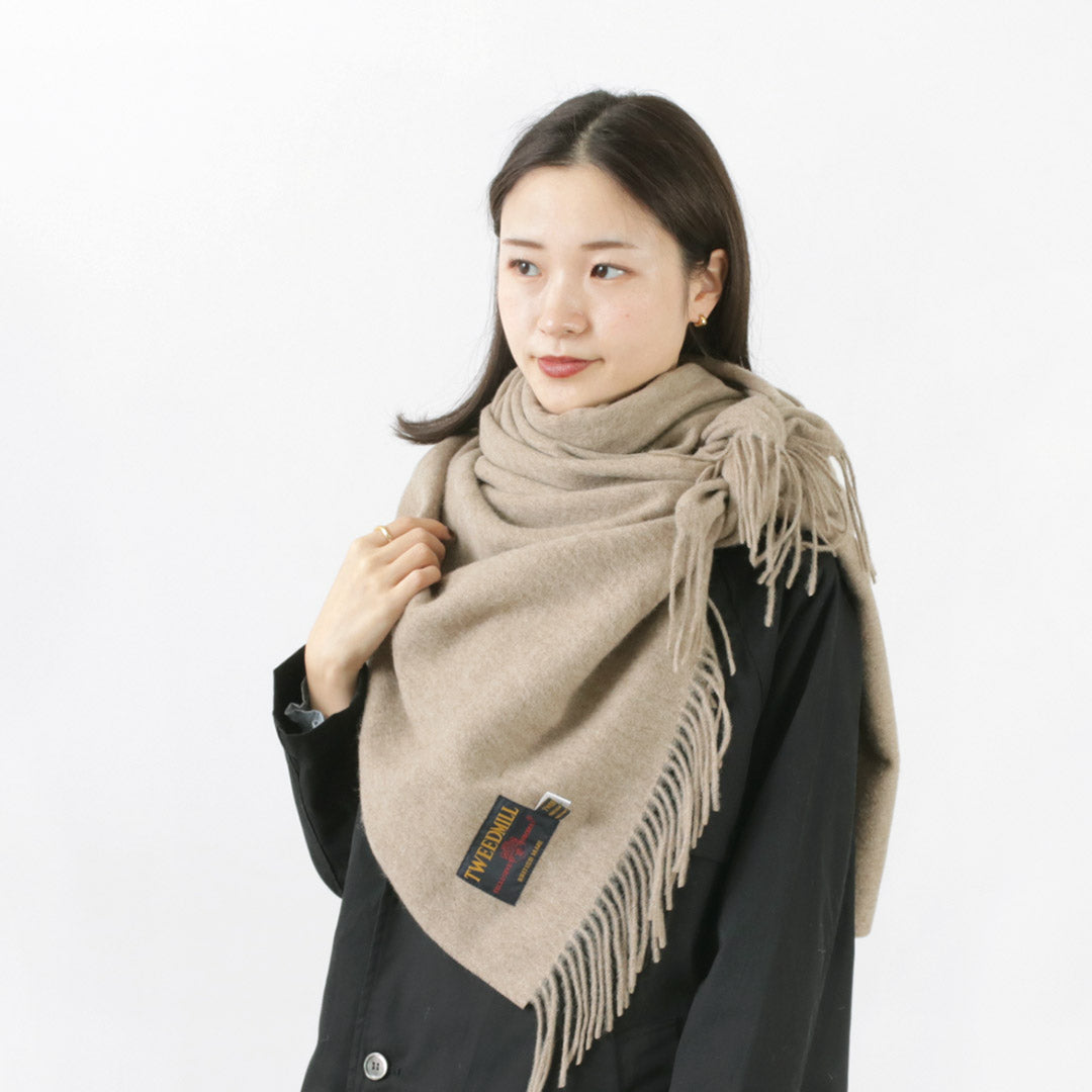 TWEED MILL(ツイードミル) 70×213 ラムウール ストール ソリッド