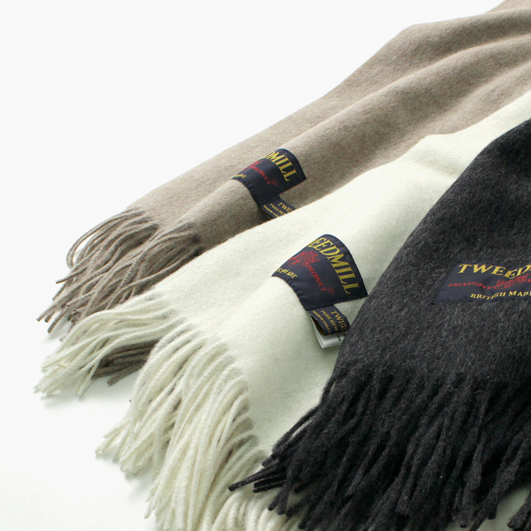 TWEED MILL(ツイードミル) 70×213 ラムウール ストール ソリッド