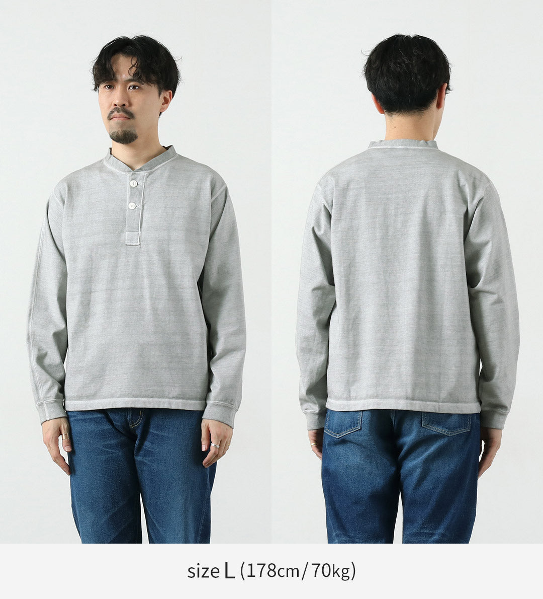 GOOD ON(グッドオン) ロングスリーブ ヘビー ヘンリーTシャツ