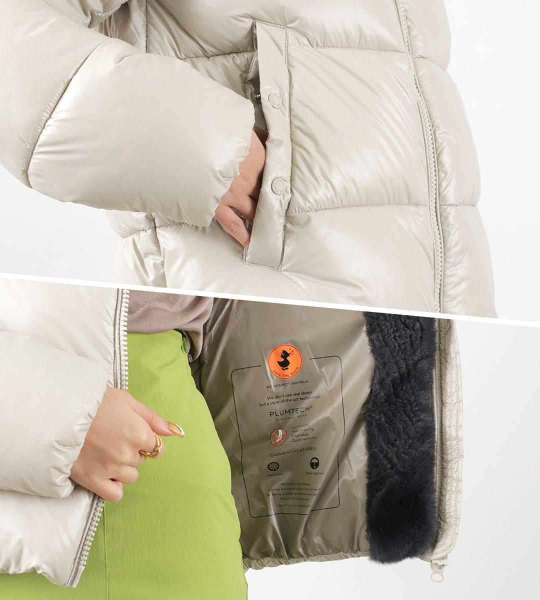 SAVE THE DUCK(セーブザダック) モマ シンセティック ダウン スタンドファーカラー ジャケット