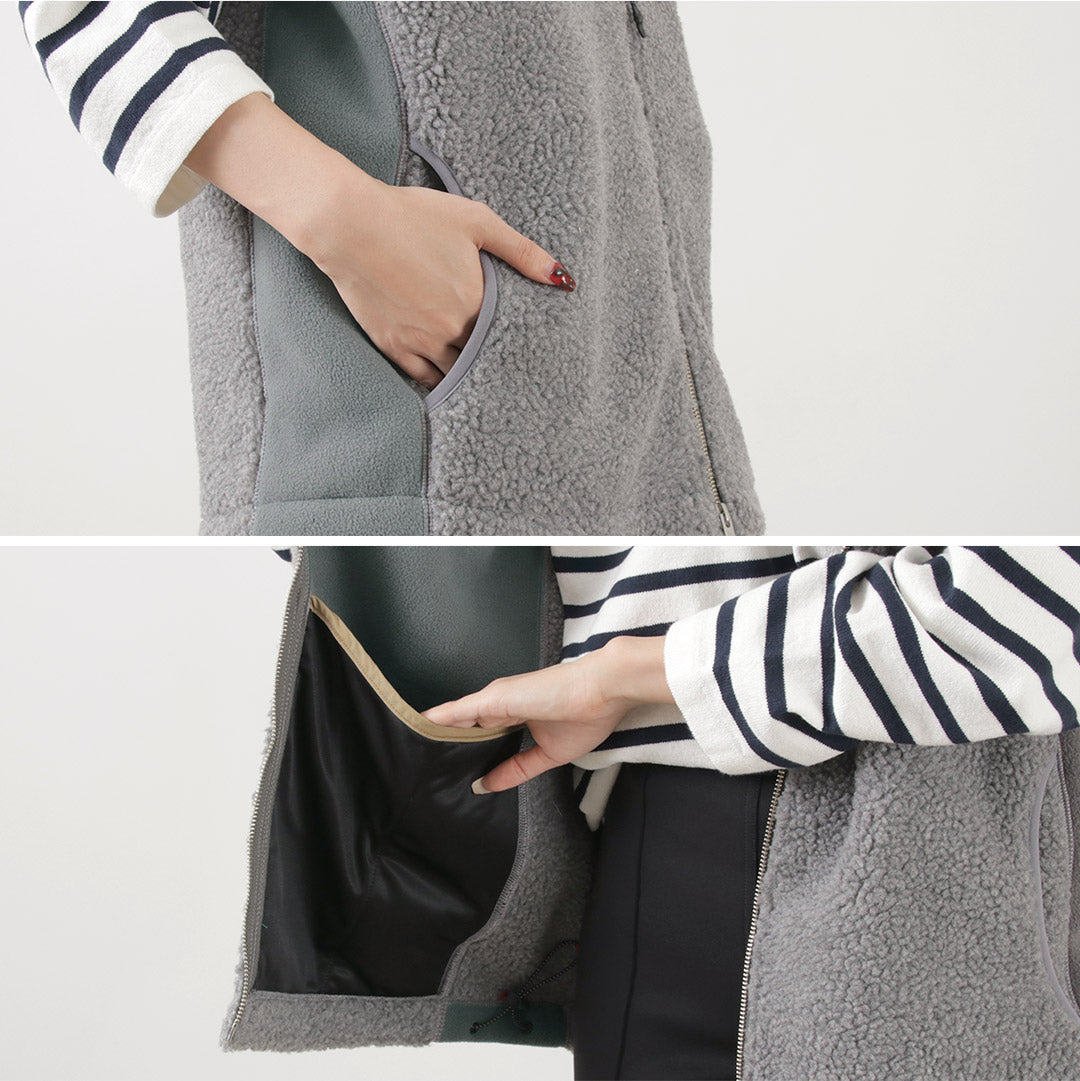 【30%OFF】CAPE HEIGHTS(ケープハイツ) ブレイクハート ジレ ボンディング フリースベスト
