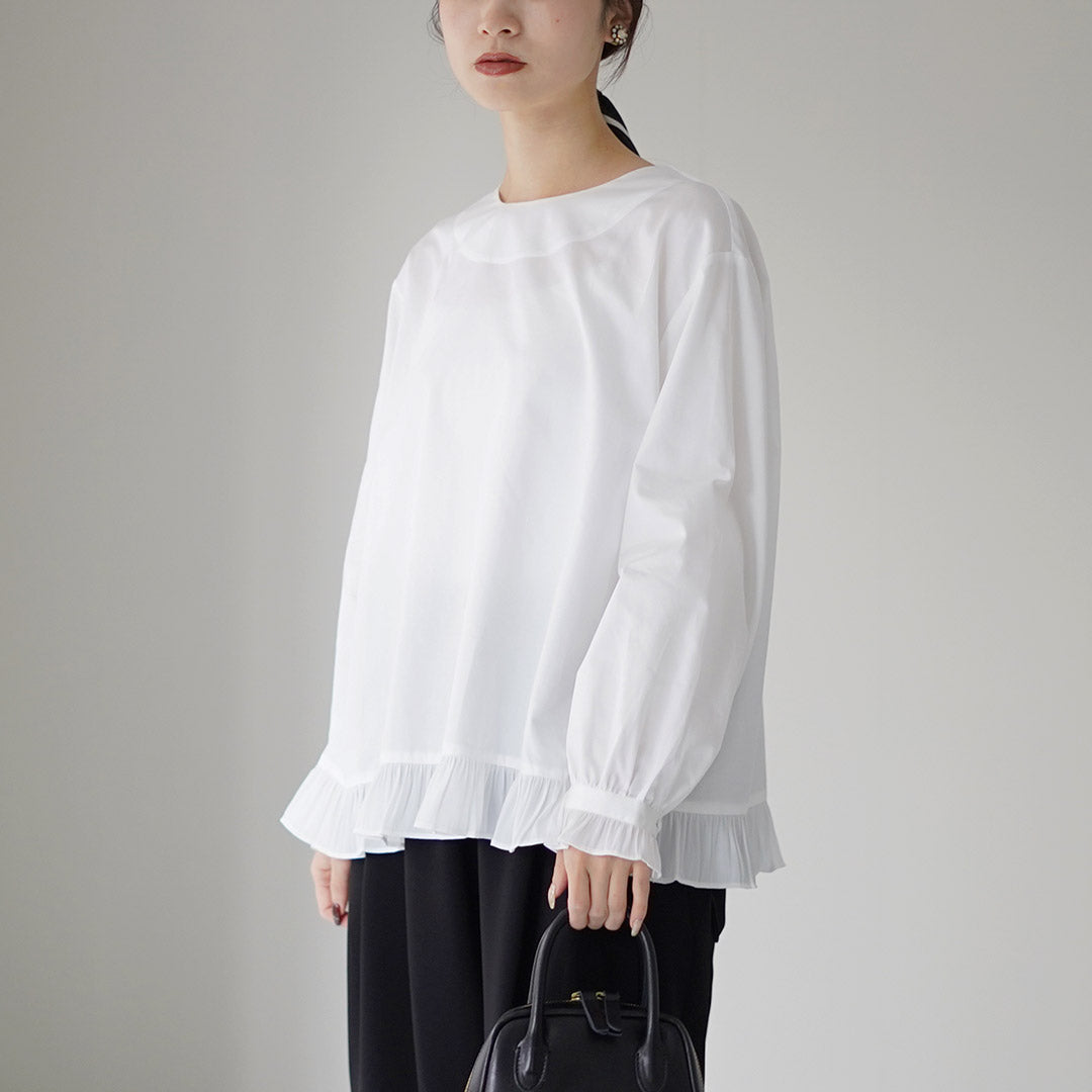 TUMUGU(ツムグ) コットンサテン プルオーバー