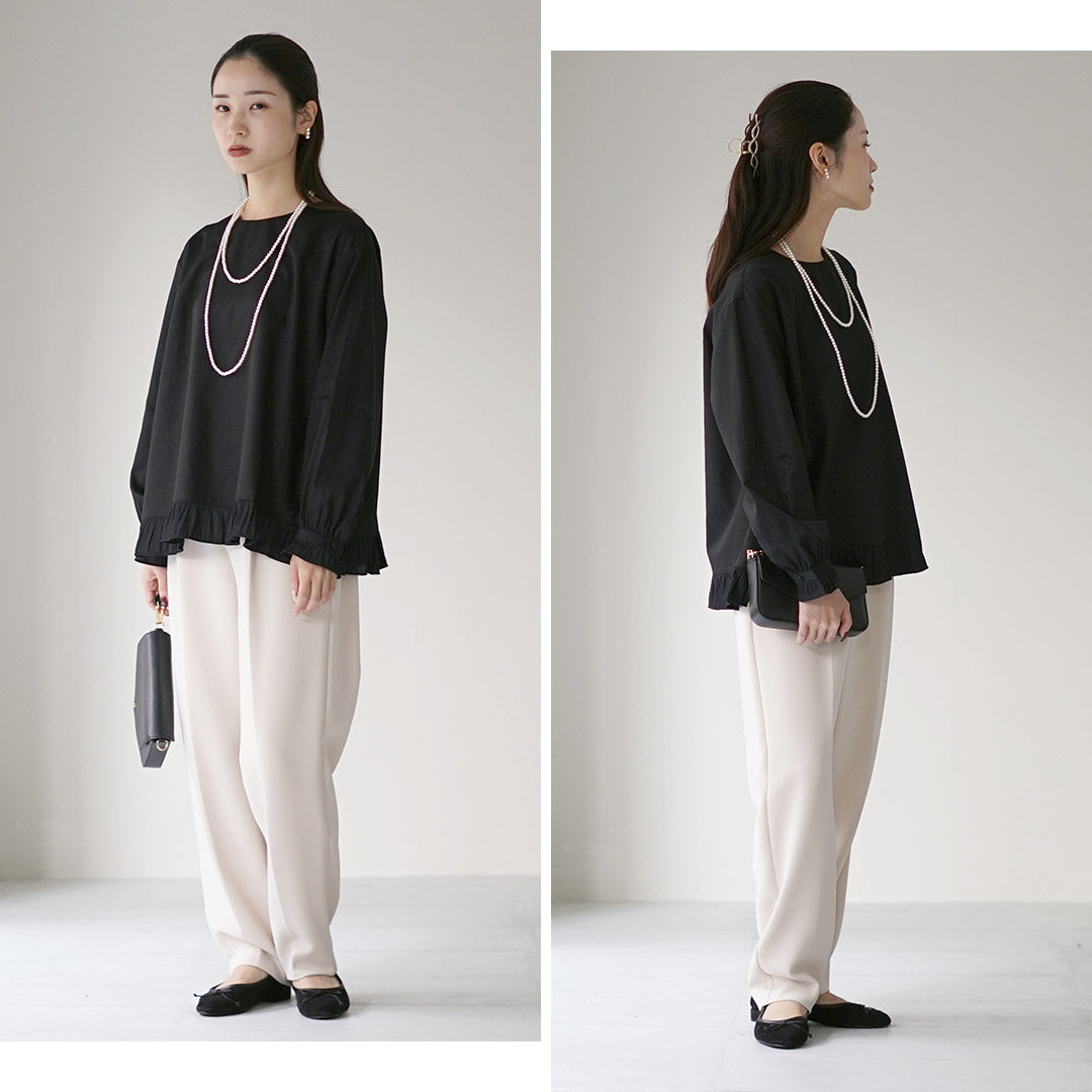 TUMUGU(ツムグ) コットンサテン プルオーバー