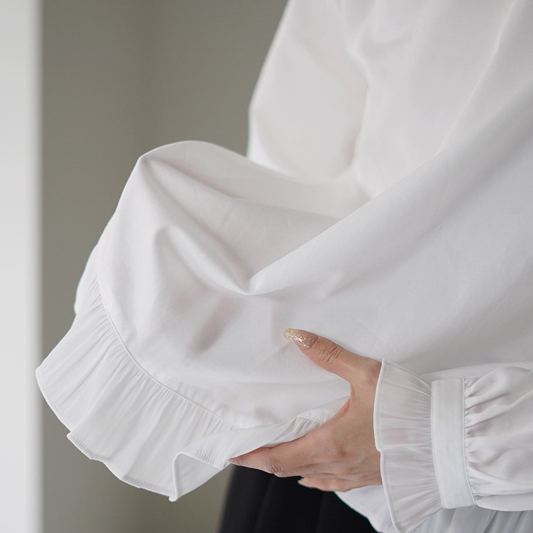 TUMUGU(ツムグ) コットンサテン プルオーバー