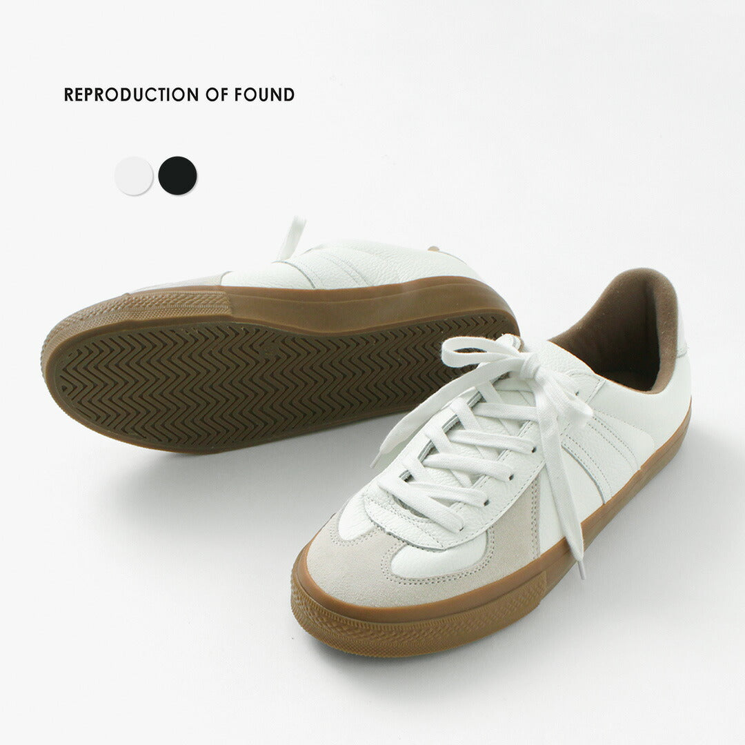 【30%OFF】REPRODUCTION OF FOUND(リプロダクション オブ ファウンド) ジャーマン ミリタリー トレーナー シュリンクレザー