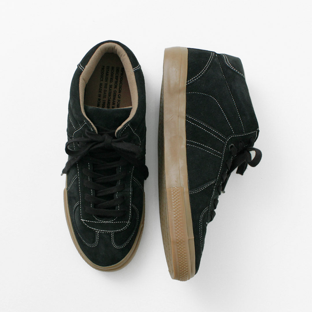 【50%OFF】REPRODUCTION OF FOUND(リプロダクション オブ ファウンド) ジャーマン ミリタリー トレーナー シュリンクレザー ハーフカット