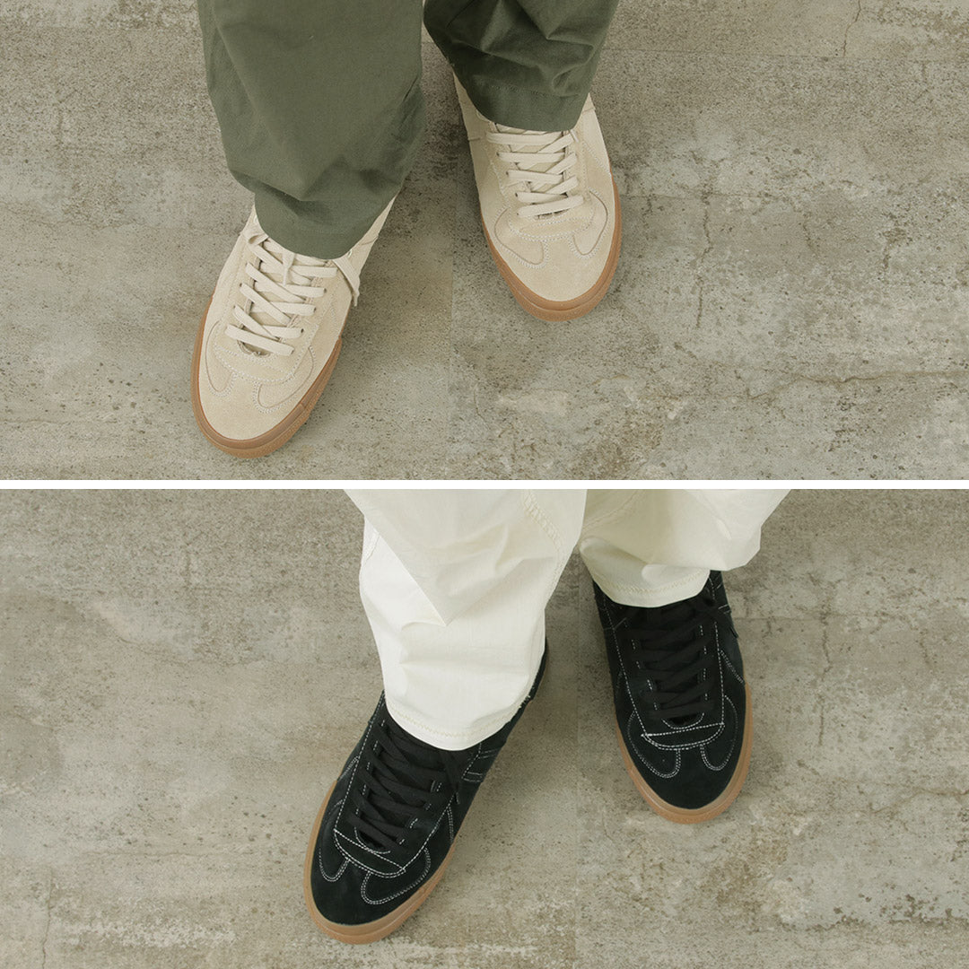 【50%OFF】REPRODUCTION OF FOUND(リプロダクション オブ ファウンド) ジャーマン ミリタリー トレーナー シュリンクレザー ハーフカット