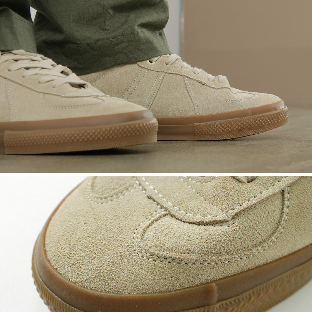 【50%OFF】REPRODUCTION OF FOUND(リプロダクション オブ ファウンド) ジャーマン ミリタリー トレーナー シュリンクレザー ハーフカット